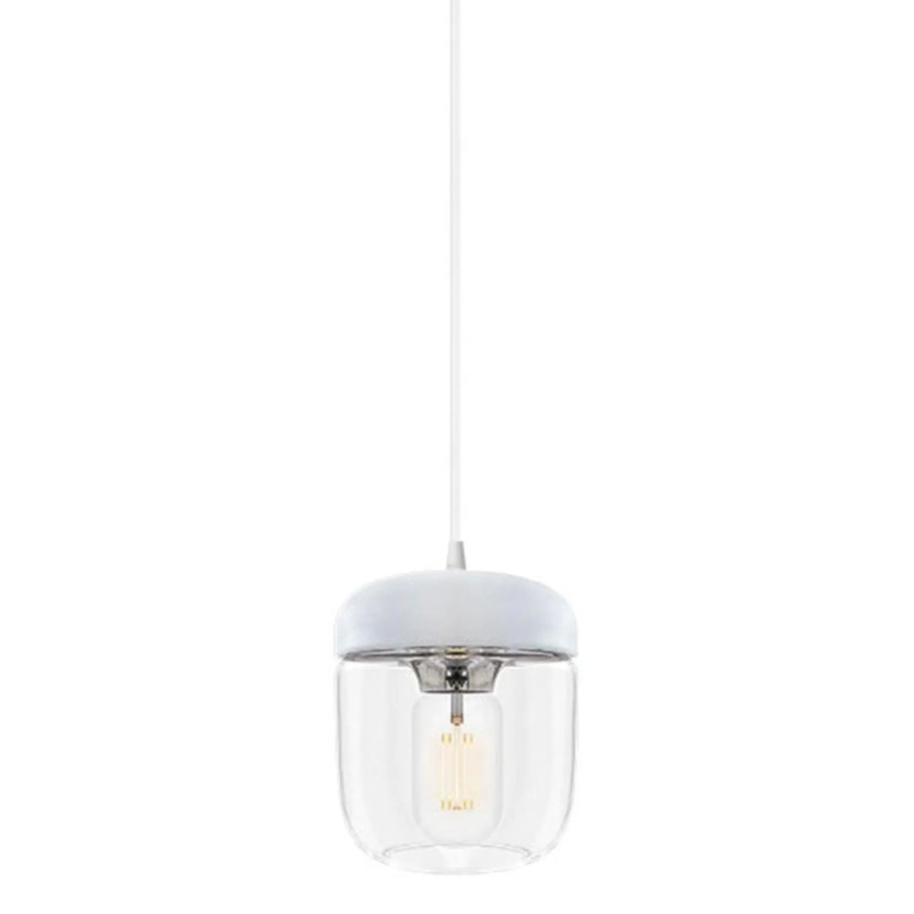 Acorn | white polished steel