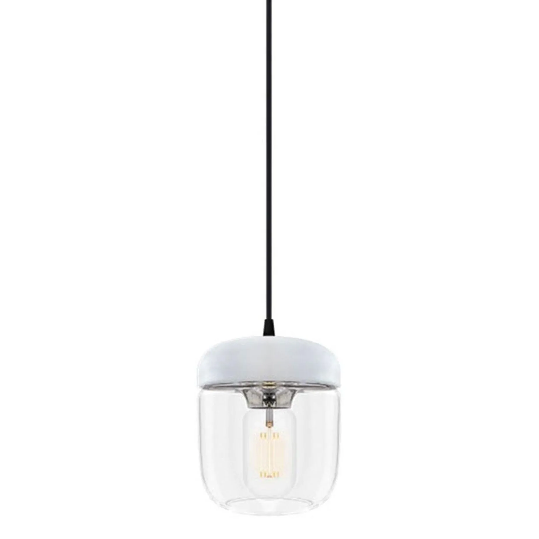 Acorn | white polished steel