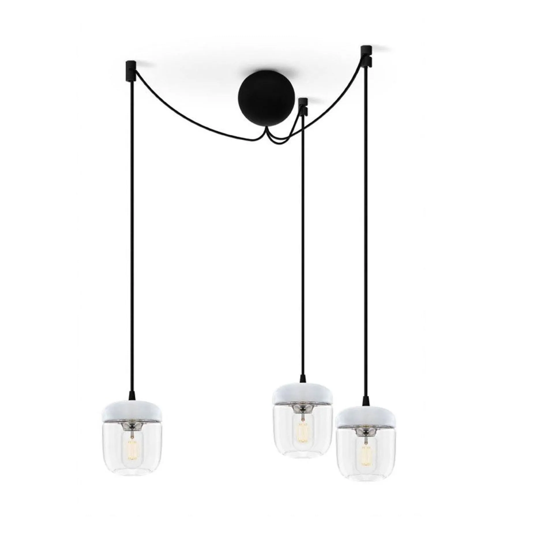 Acorn | white polished steel