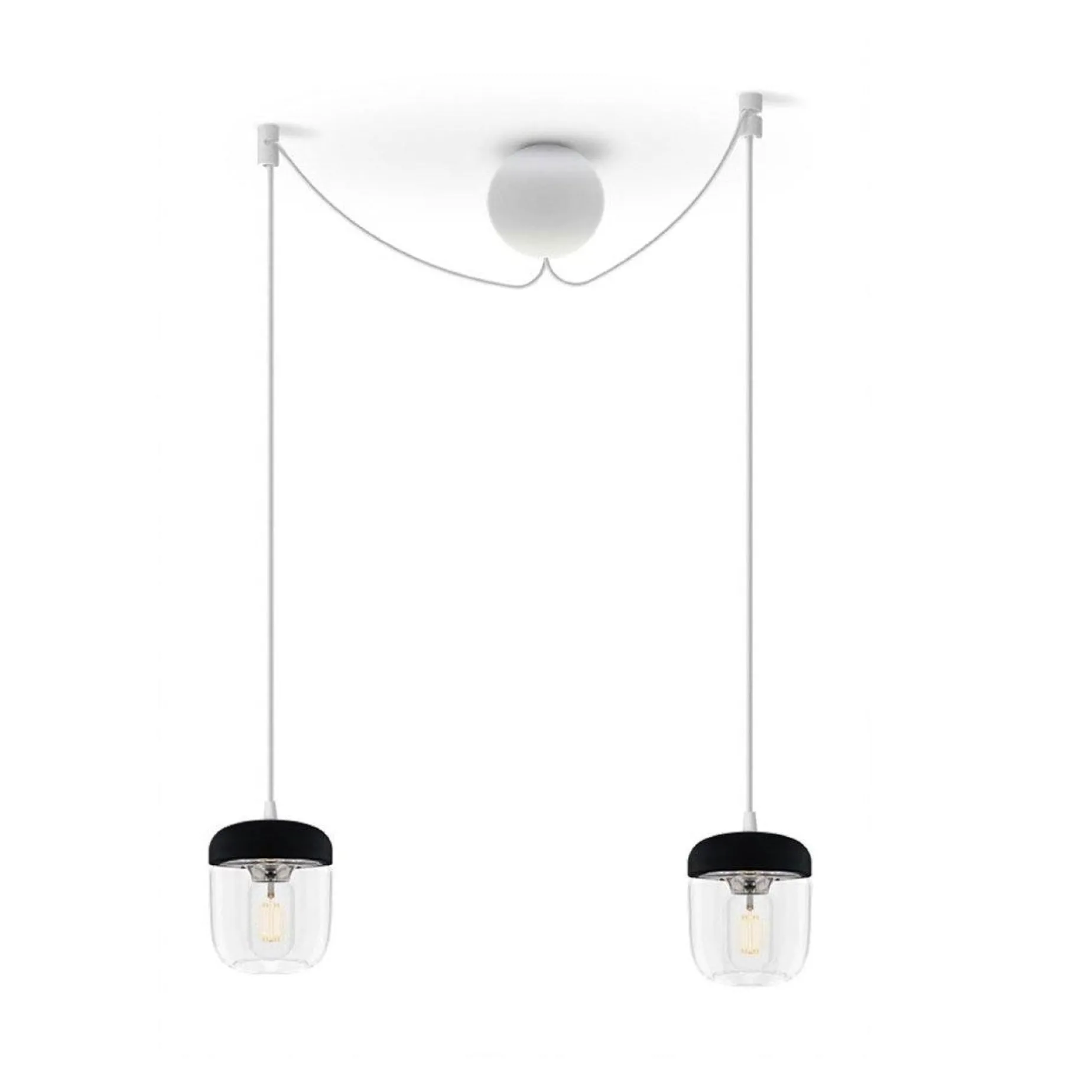 Acorn | white polished steel