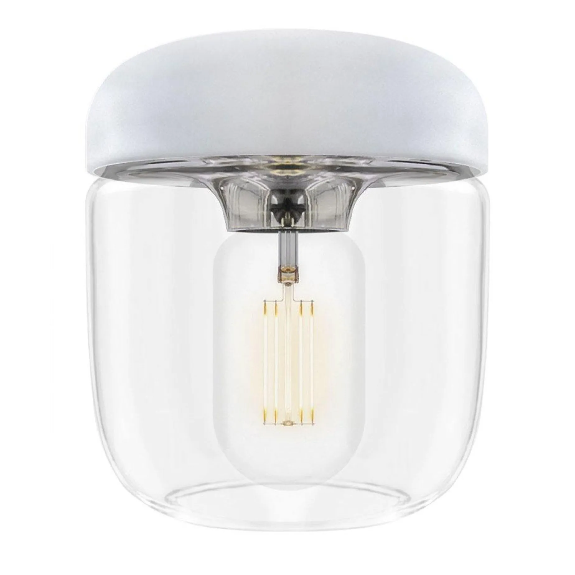 Acorn | white polished steel