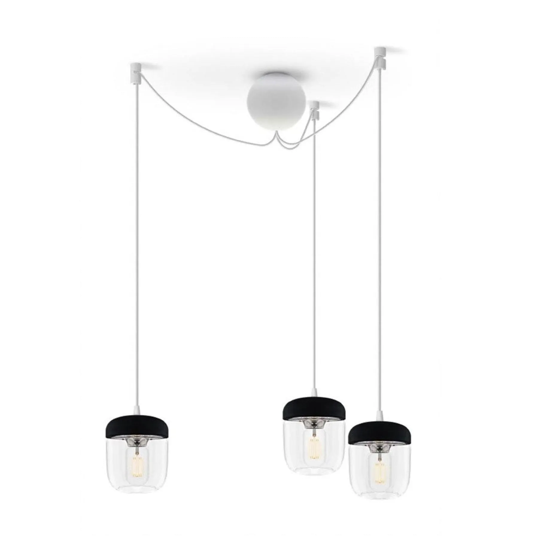 Acorn | white polished steel