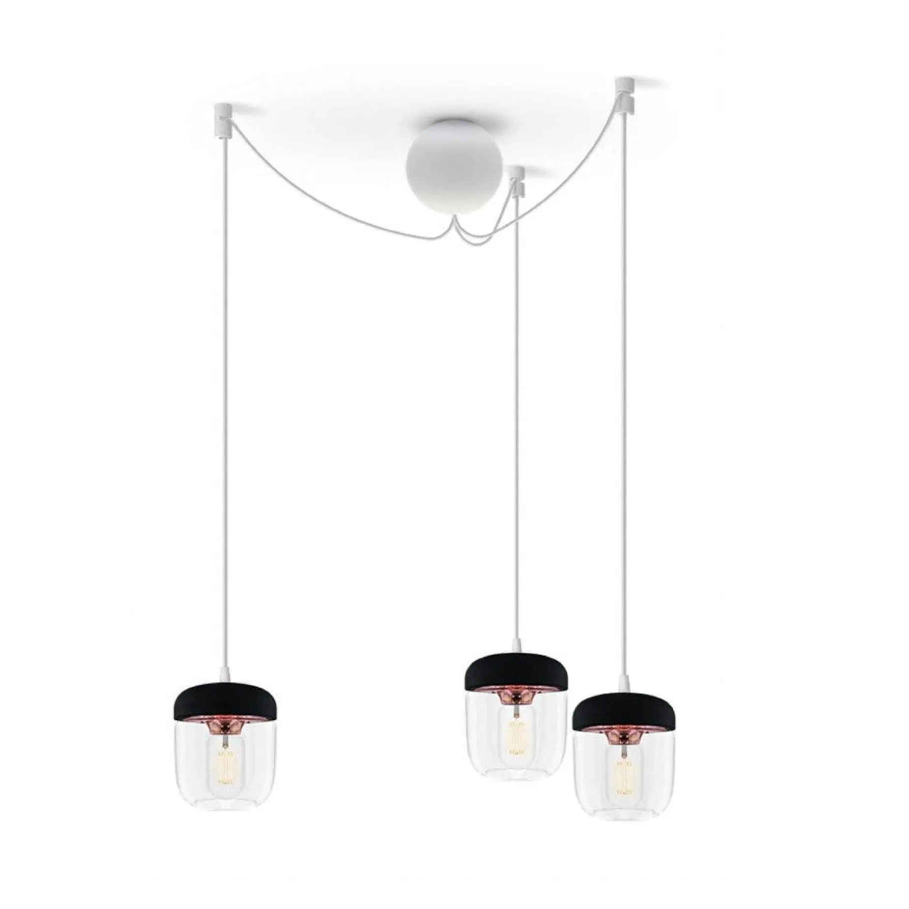 Acorn | white polished steel