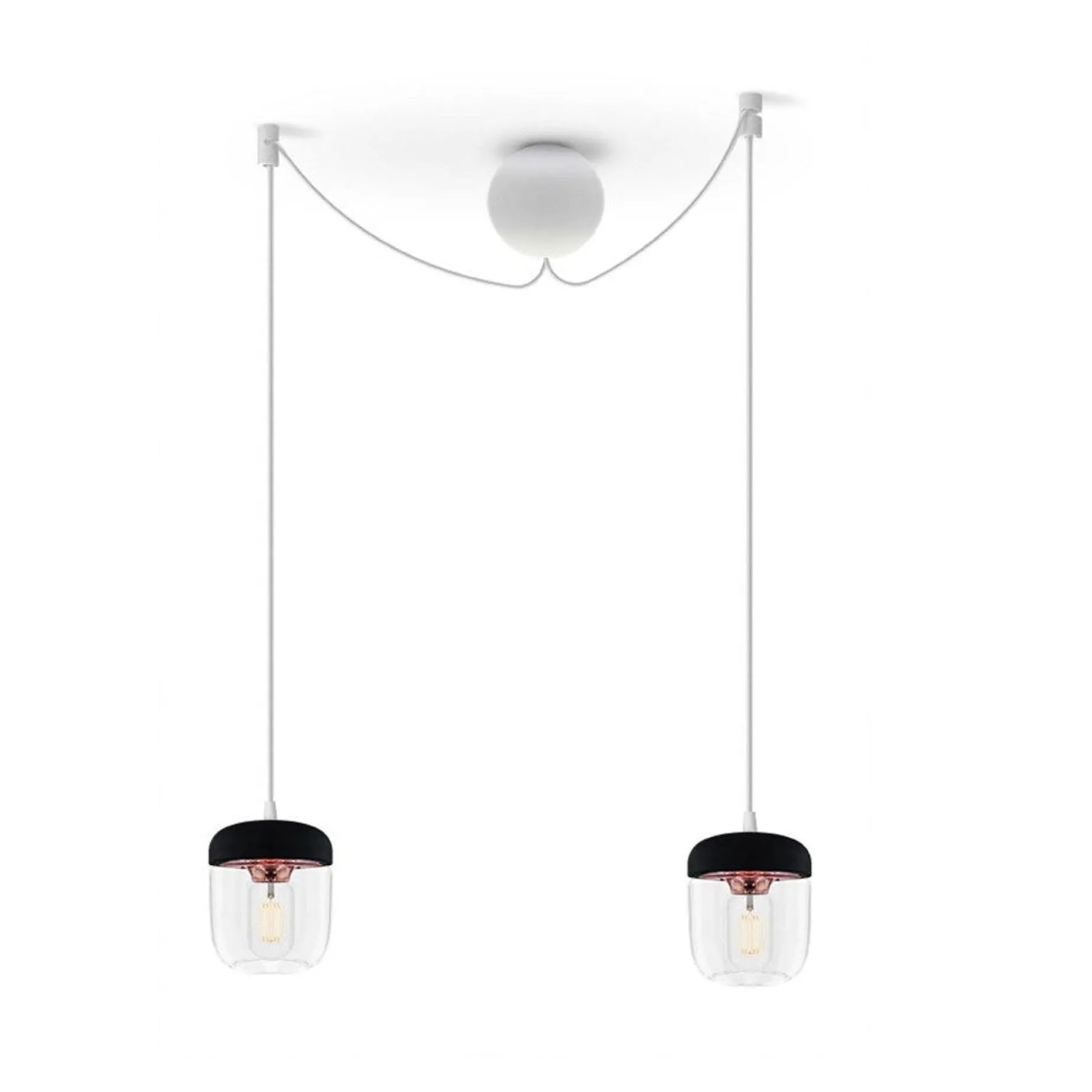 Acorn | white polished steel