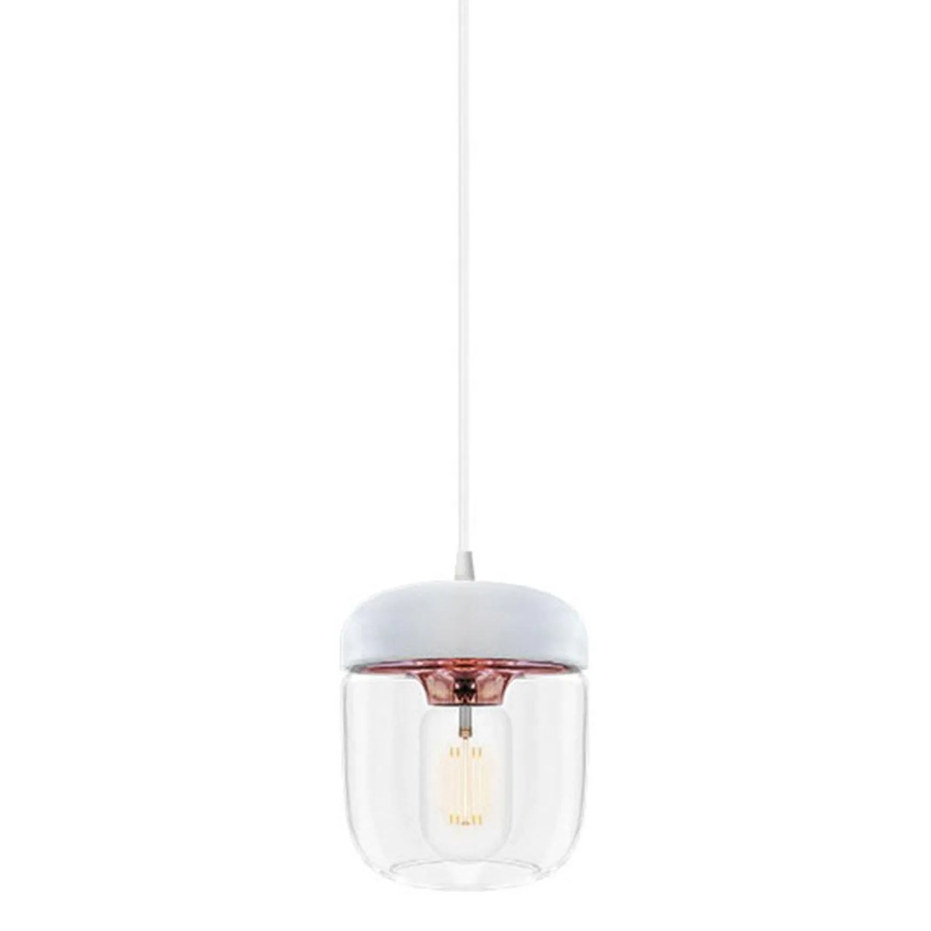 Acorn | white polished steel