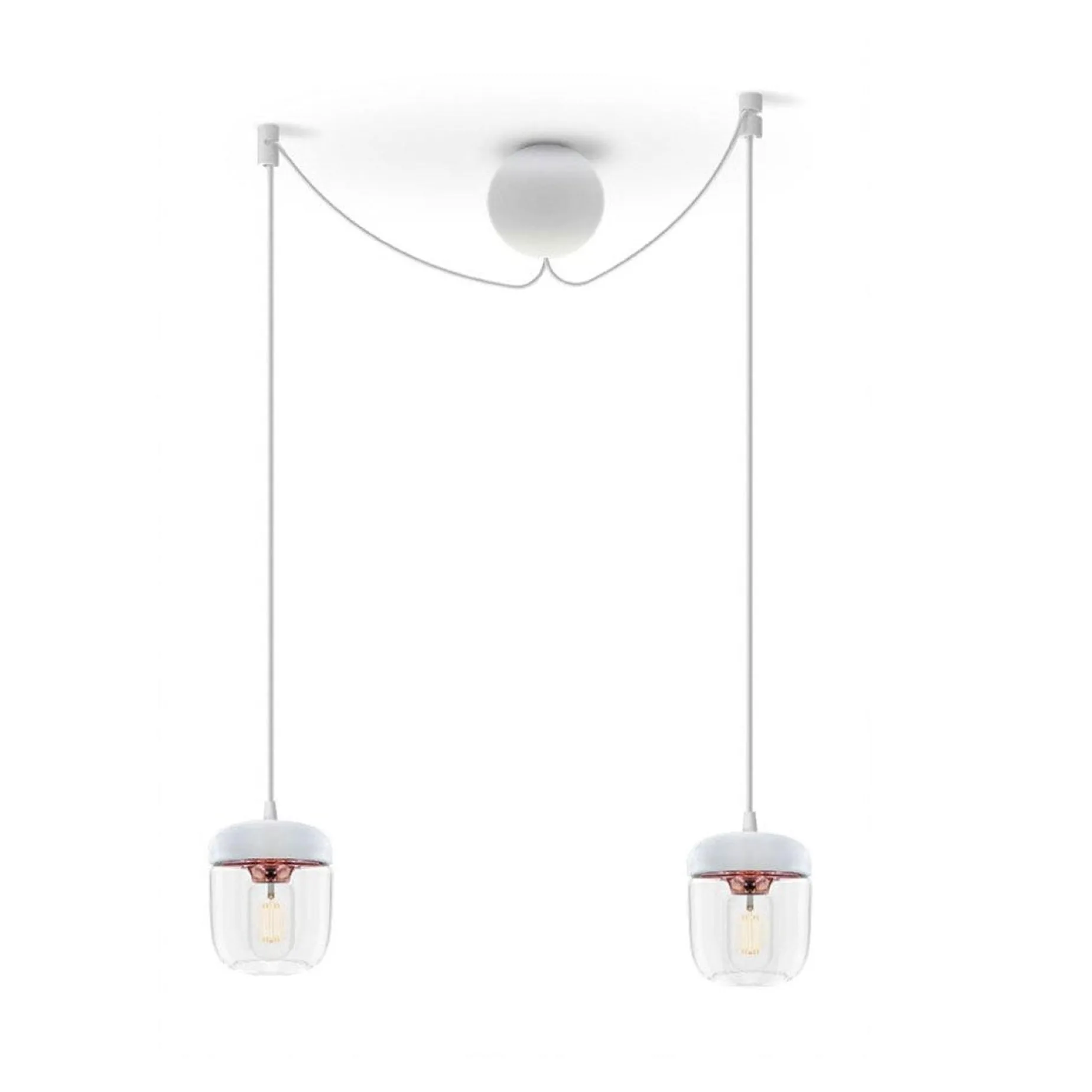 Acorn | white polished steel
