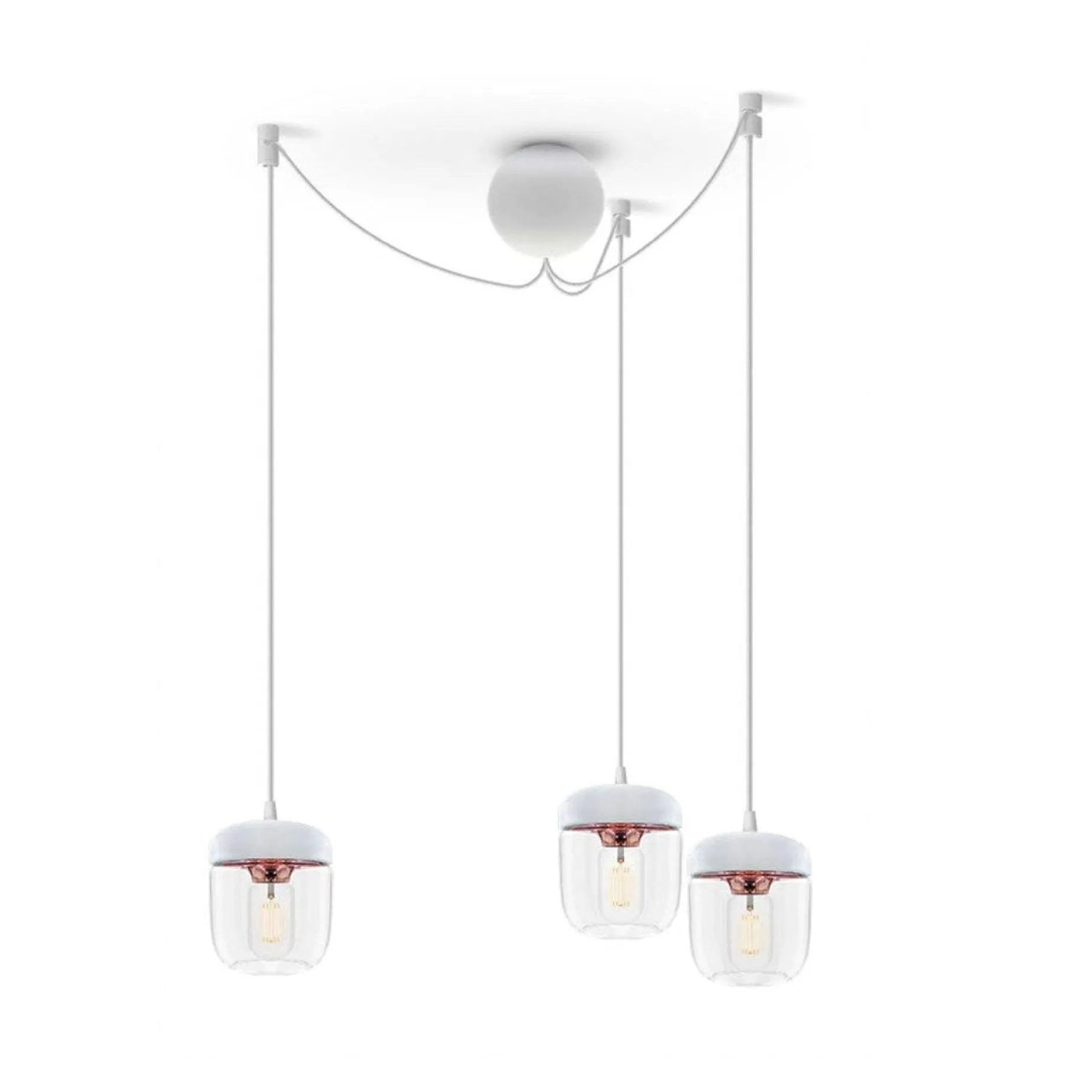 Acorn | white polished steel