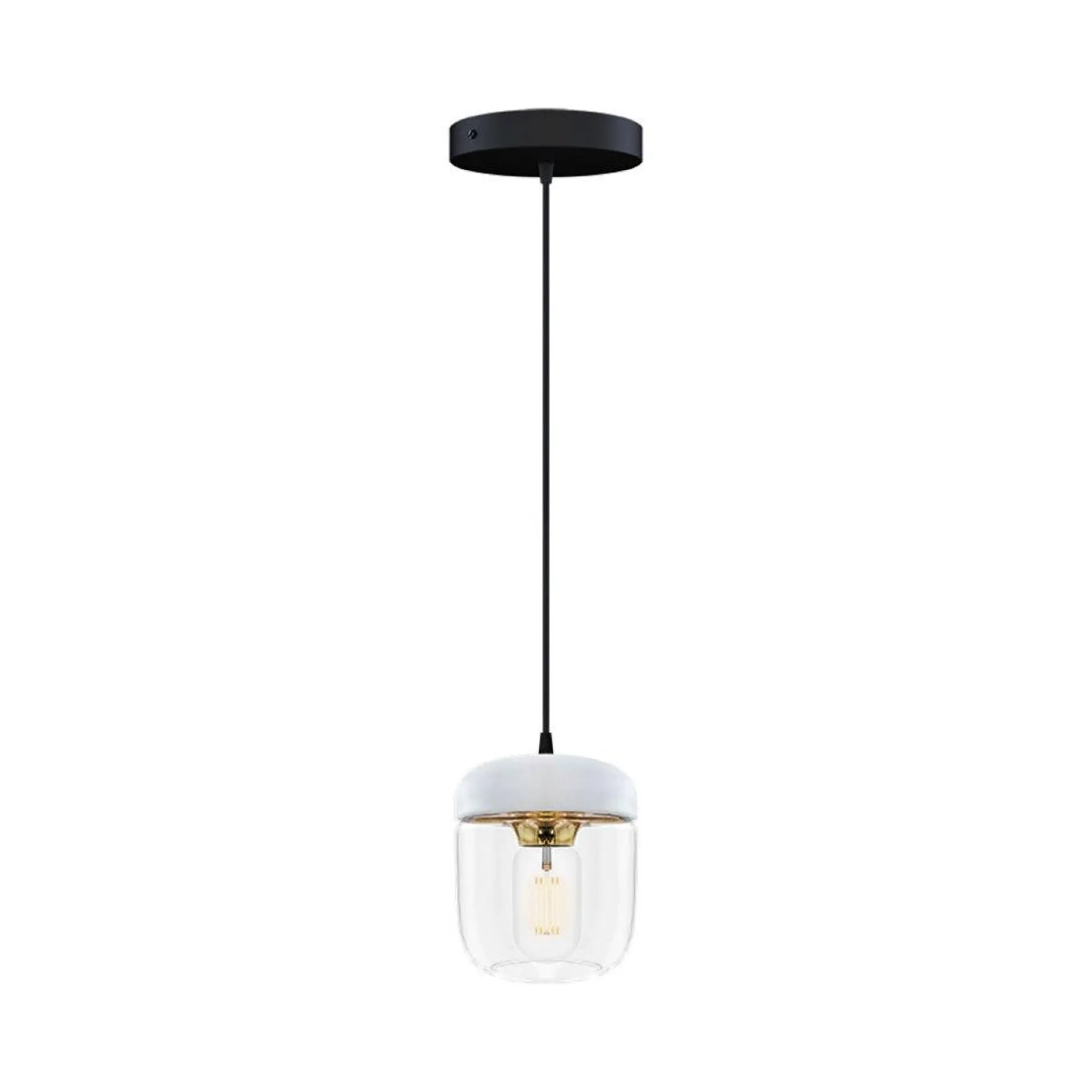 Acorn | white polished steel