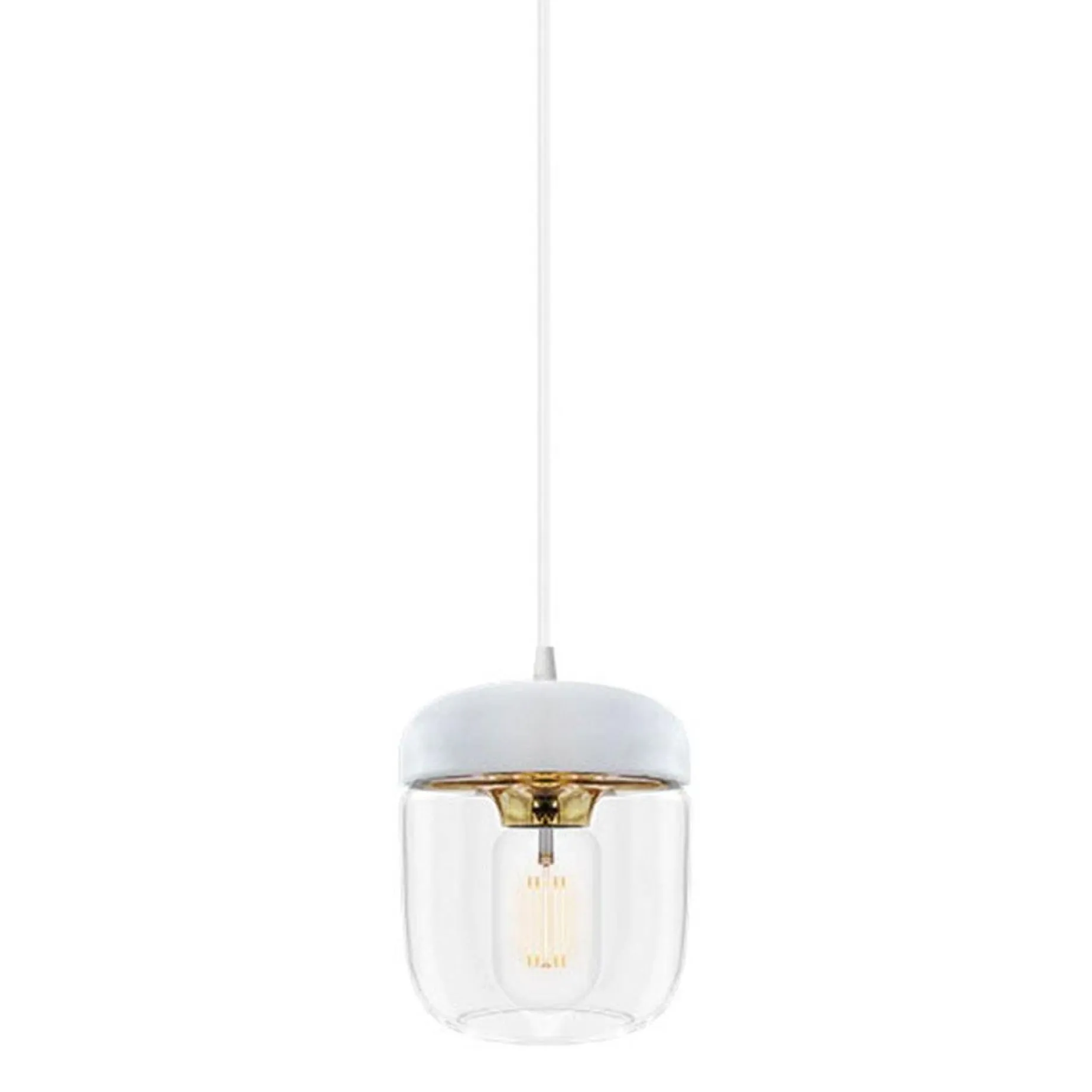 Acorn | white polished steel