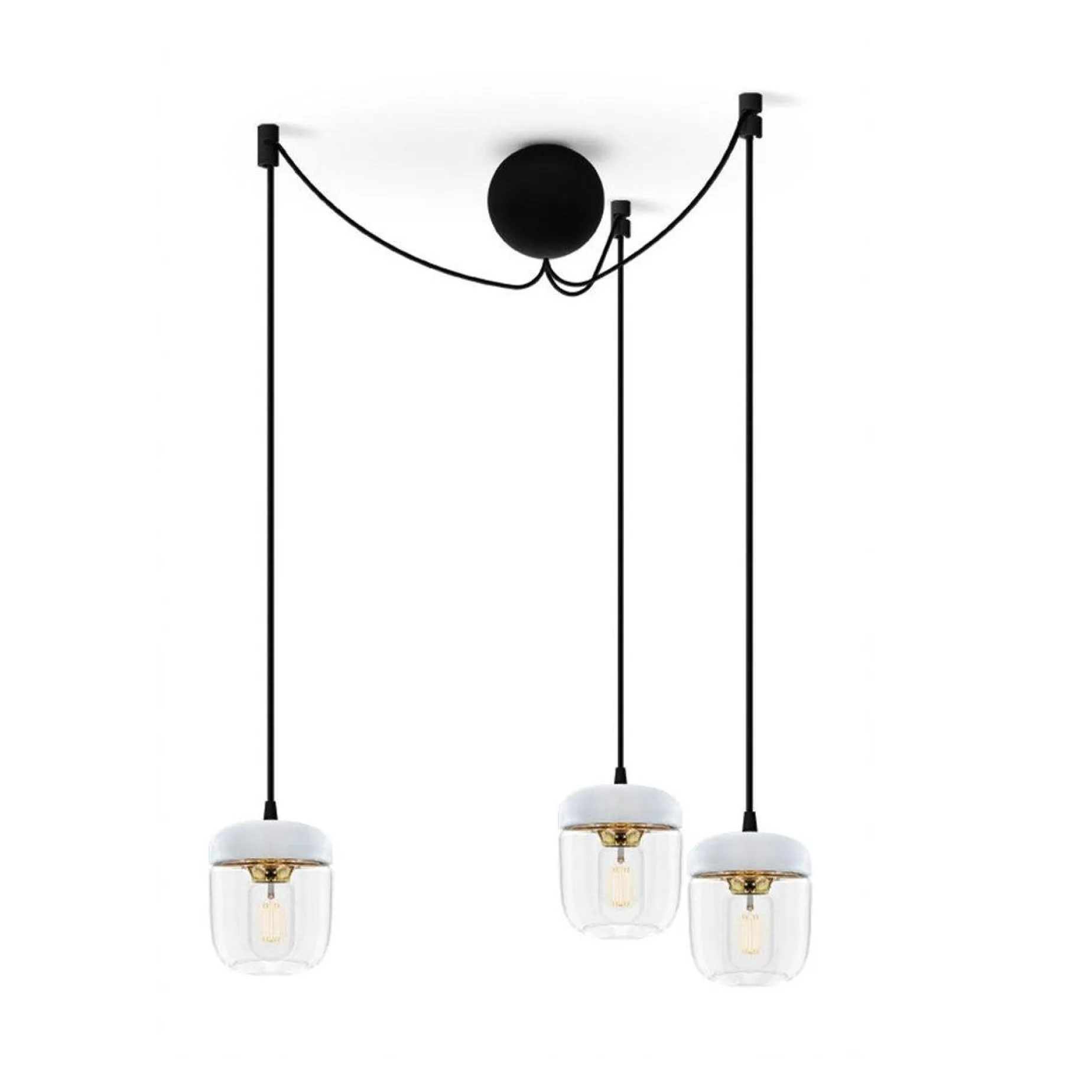 Acorn | white polished steel