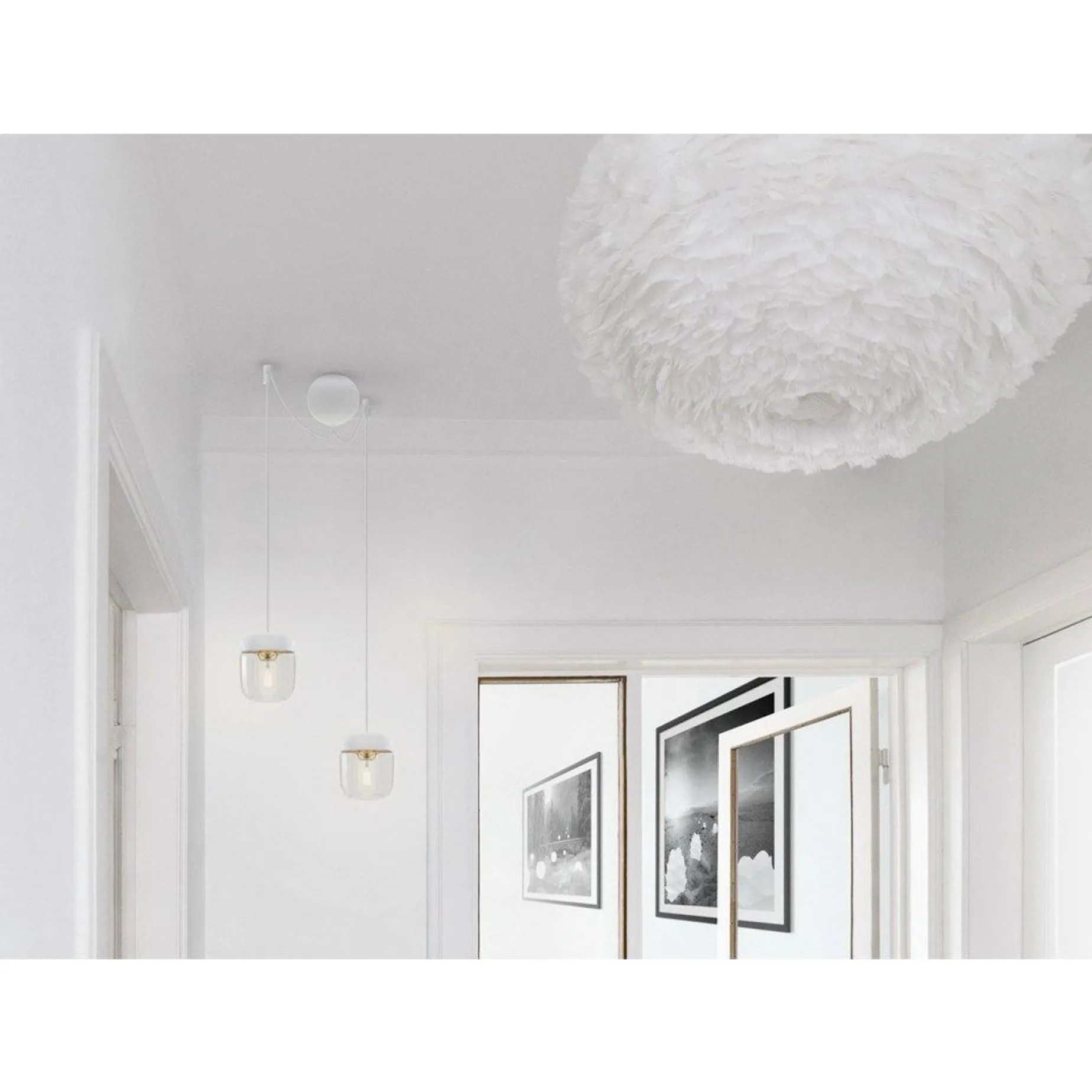 Acorn | white polished steel