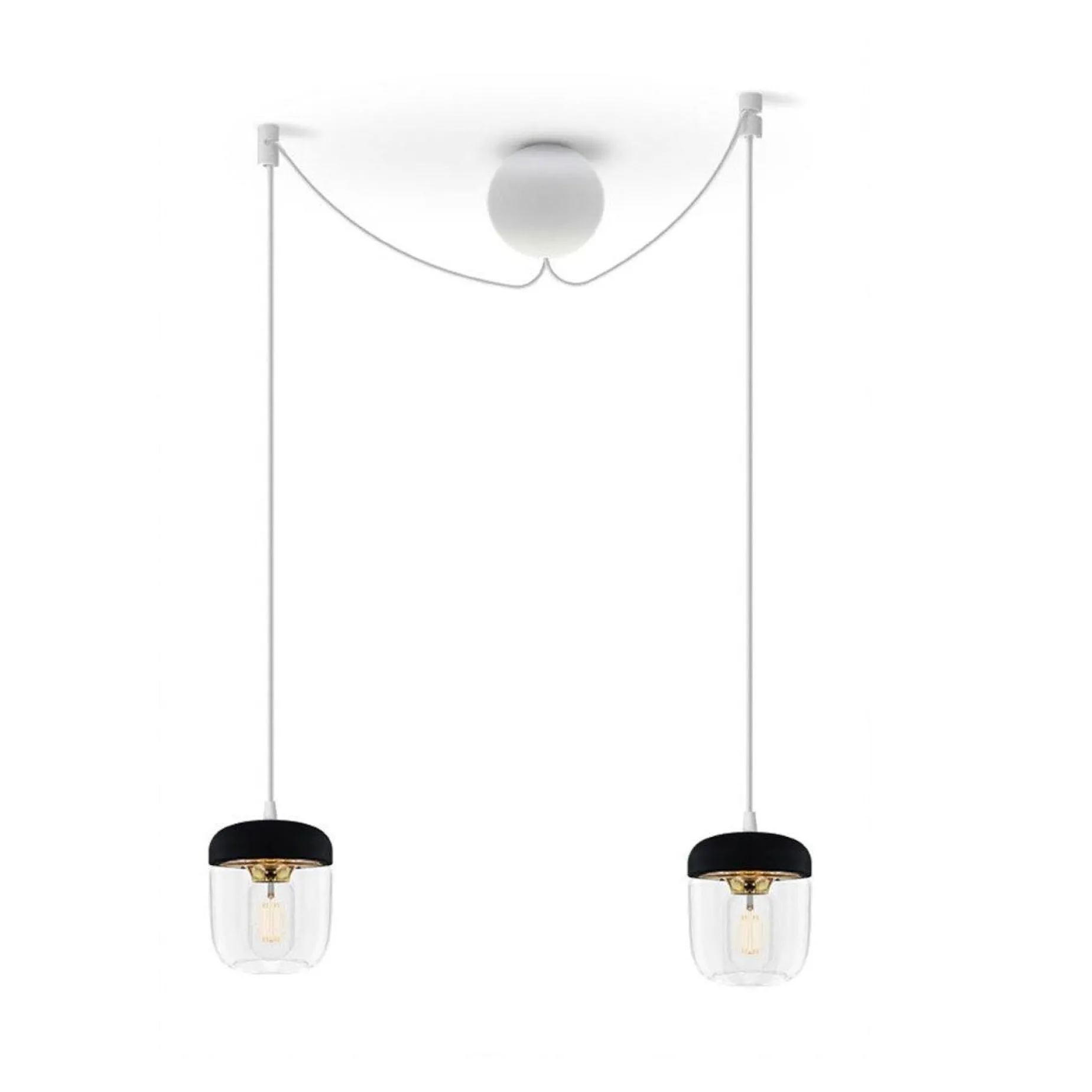 Acorn | white polished steel