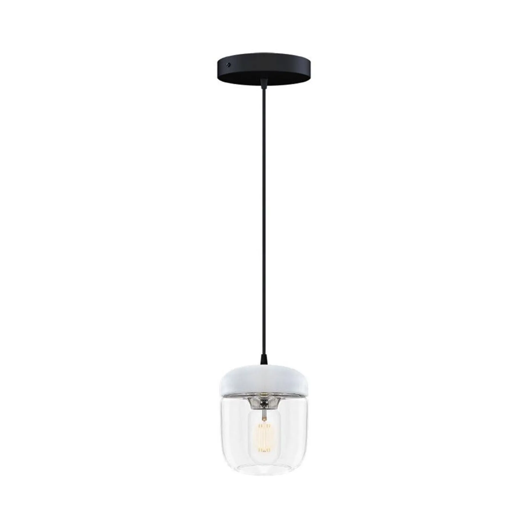 Acorn | white polished steel