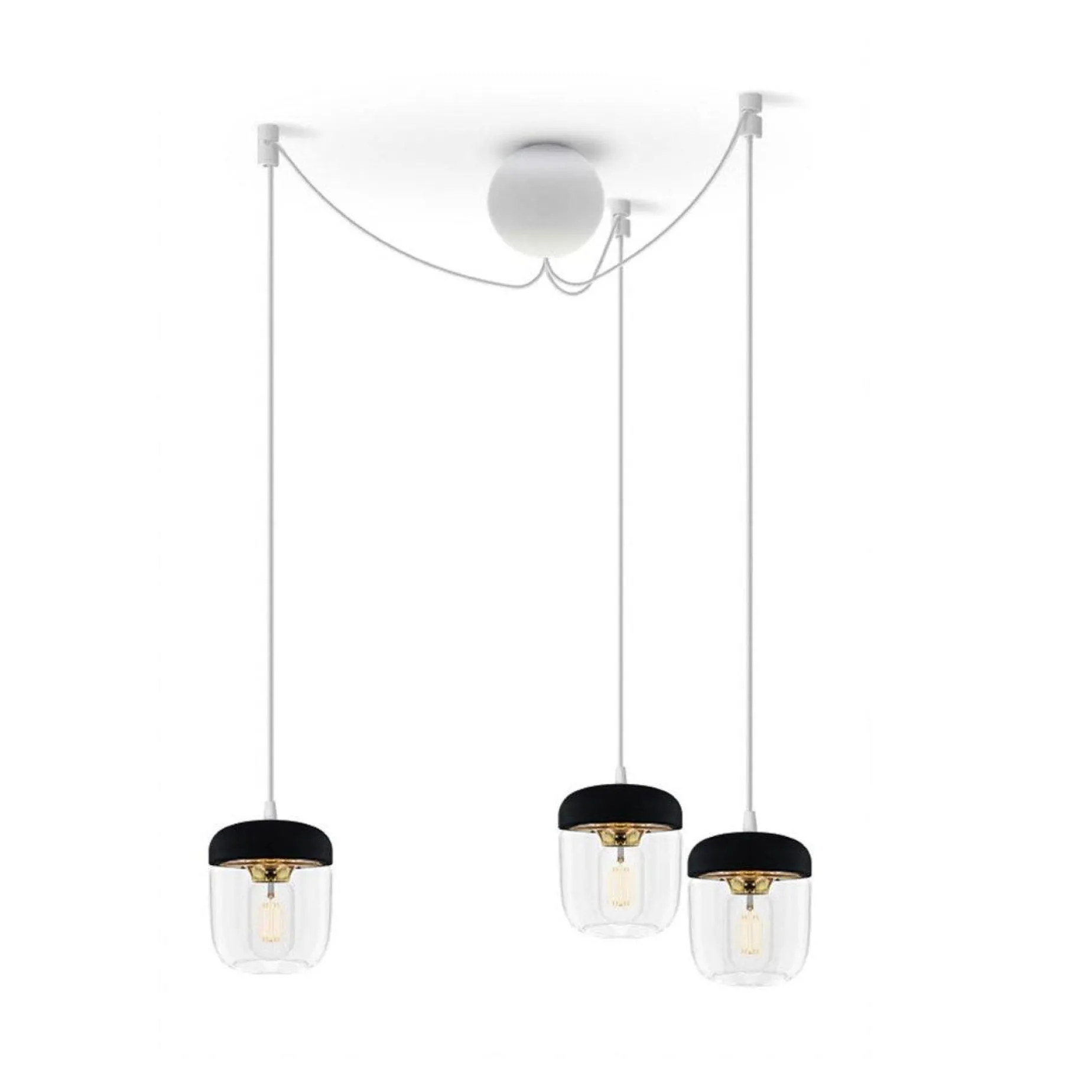 Acorn | white polished steel