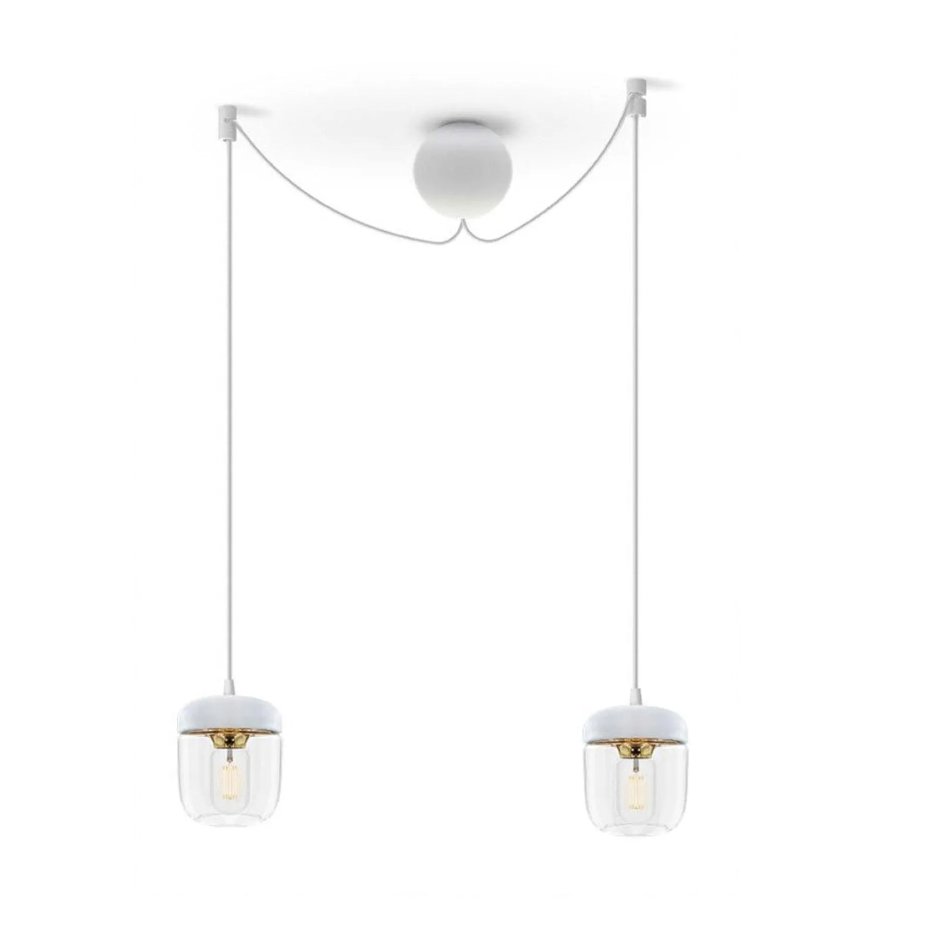 Acorn | white polished steel