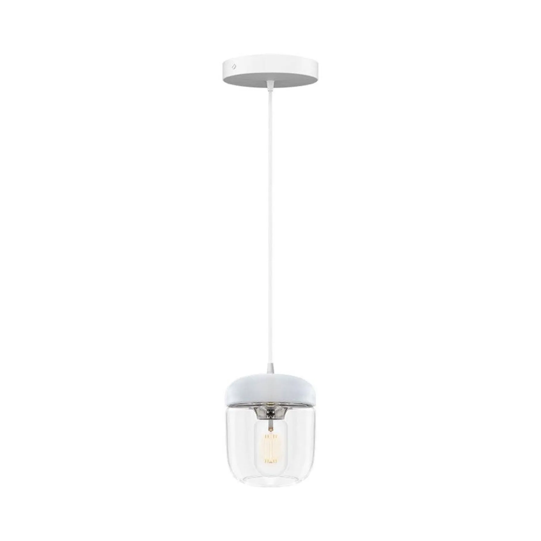 Acorn | white polished steel