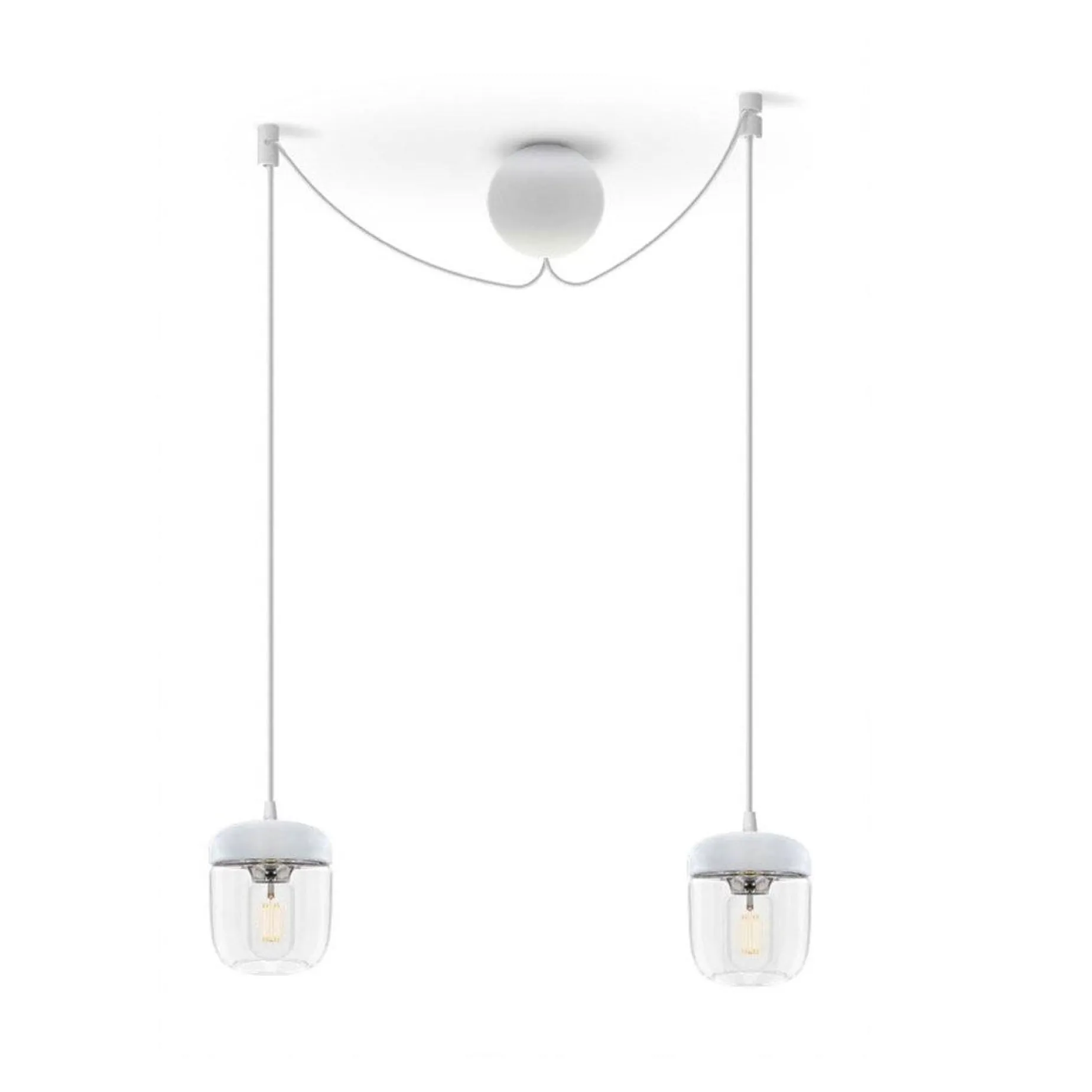 Acorn | white polished steel