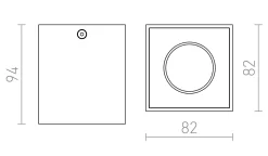 Agate square 8 | white
