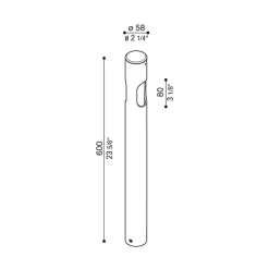 Ago Bollard 30 | grey anodized