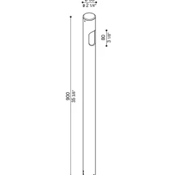 Ago Bollard 30 | grey anodized