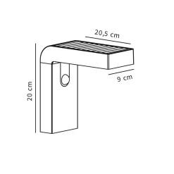 Alya wall solar | black