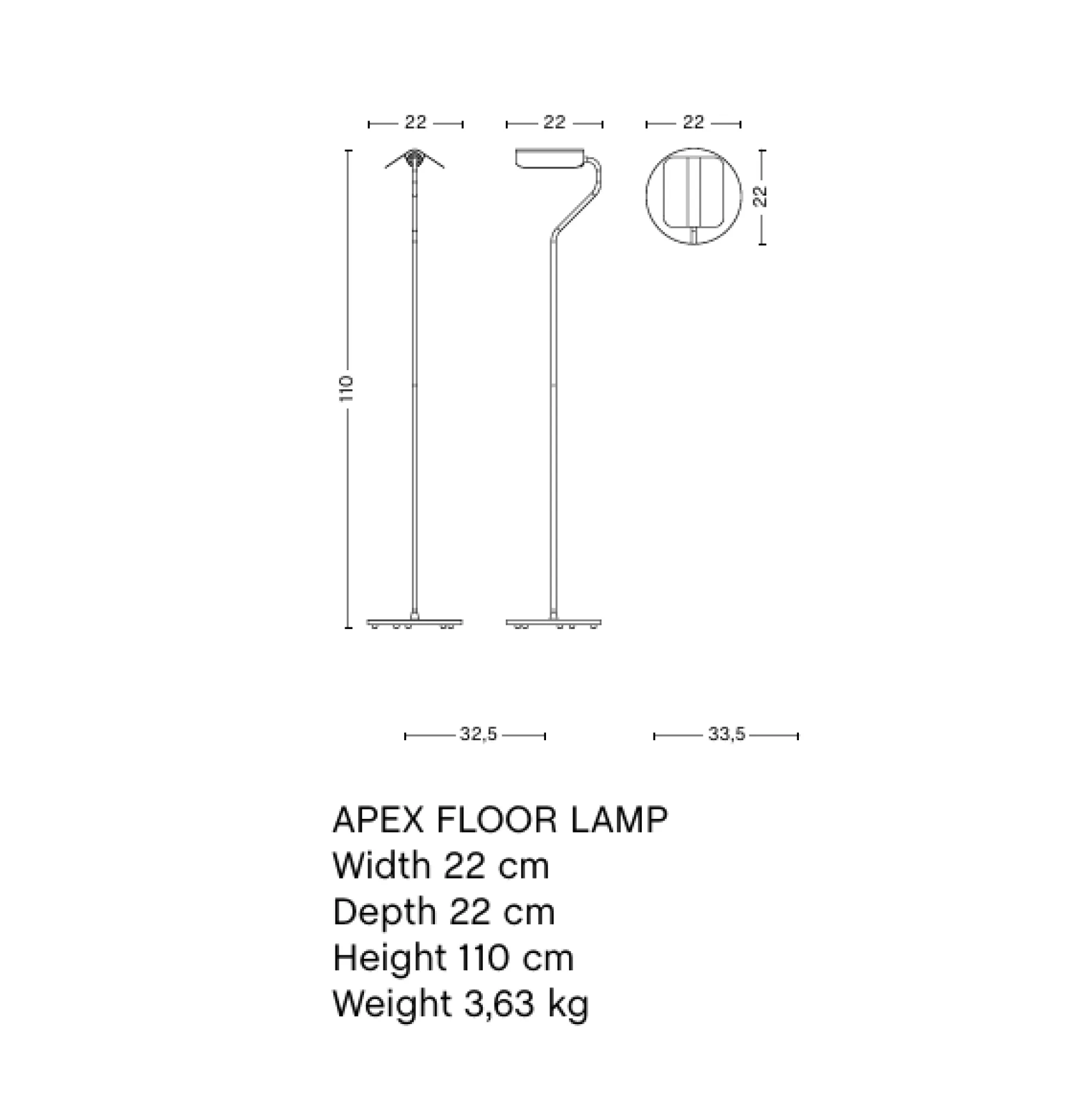 Apex floor lamp | emerald green