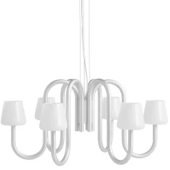 Apollo chandelier ⌀74-106 | white opal glass