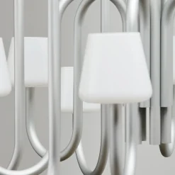 Apollo chandelier ⌀74-106 | white opal glass
