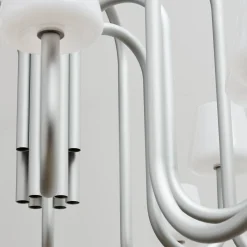 Apollo chandelier ⌀74-106 | white opal glass