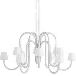 Apollo chandelier ⌀74-106 | white opal glass
