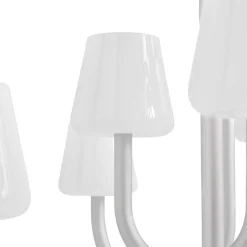 Apollo chandelier ⌀74-106 | white opal glass