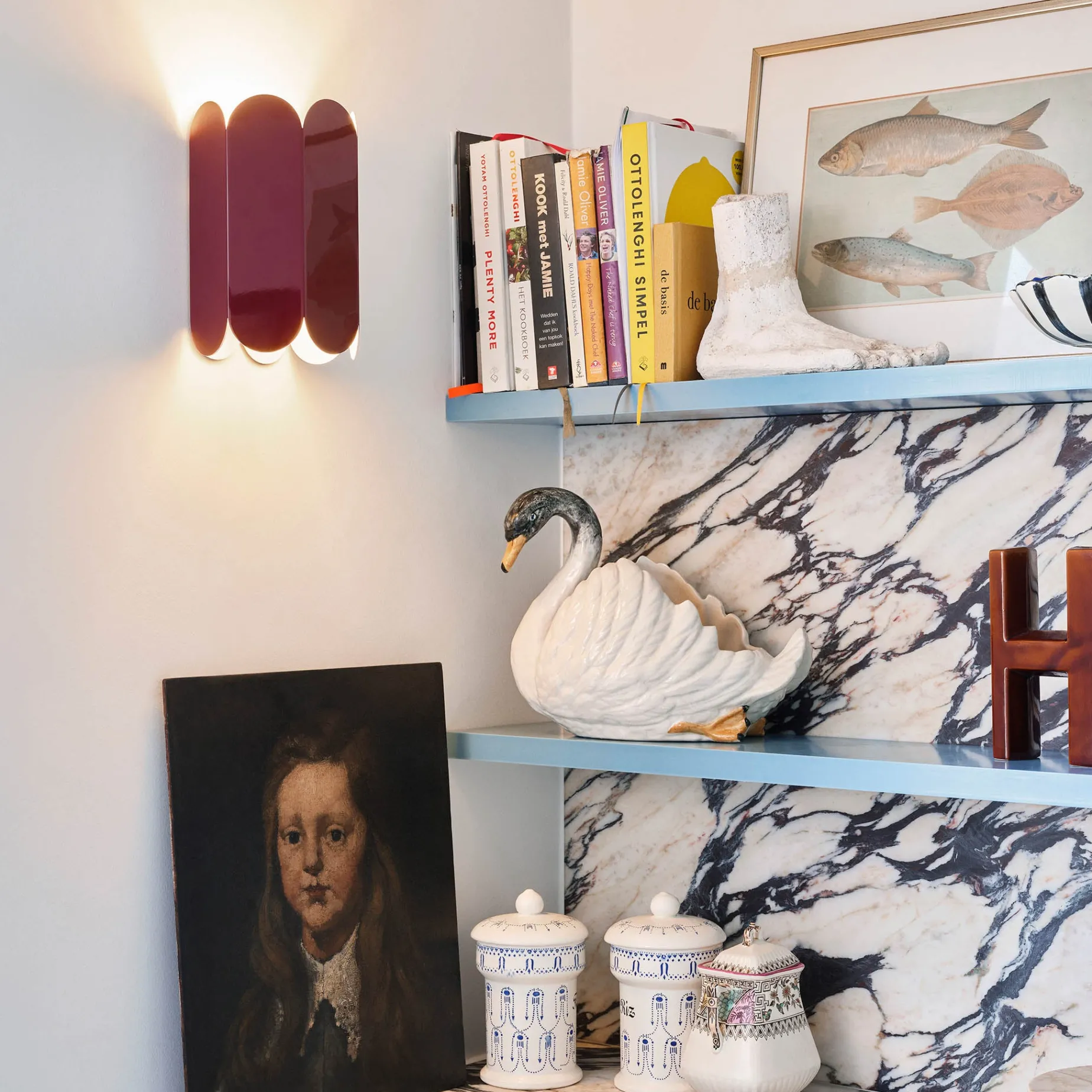 Arcs wall lamp | auburn red