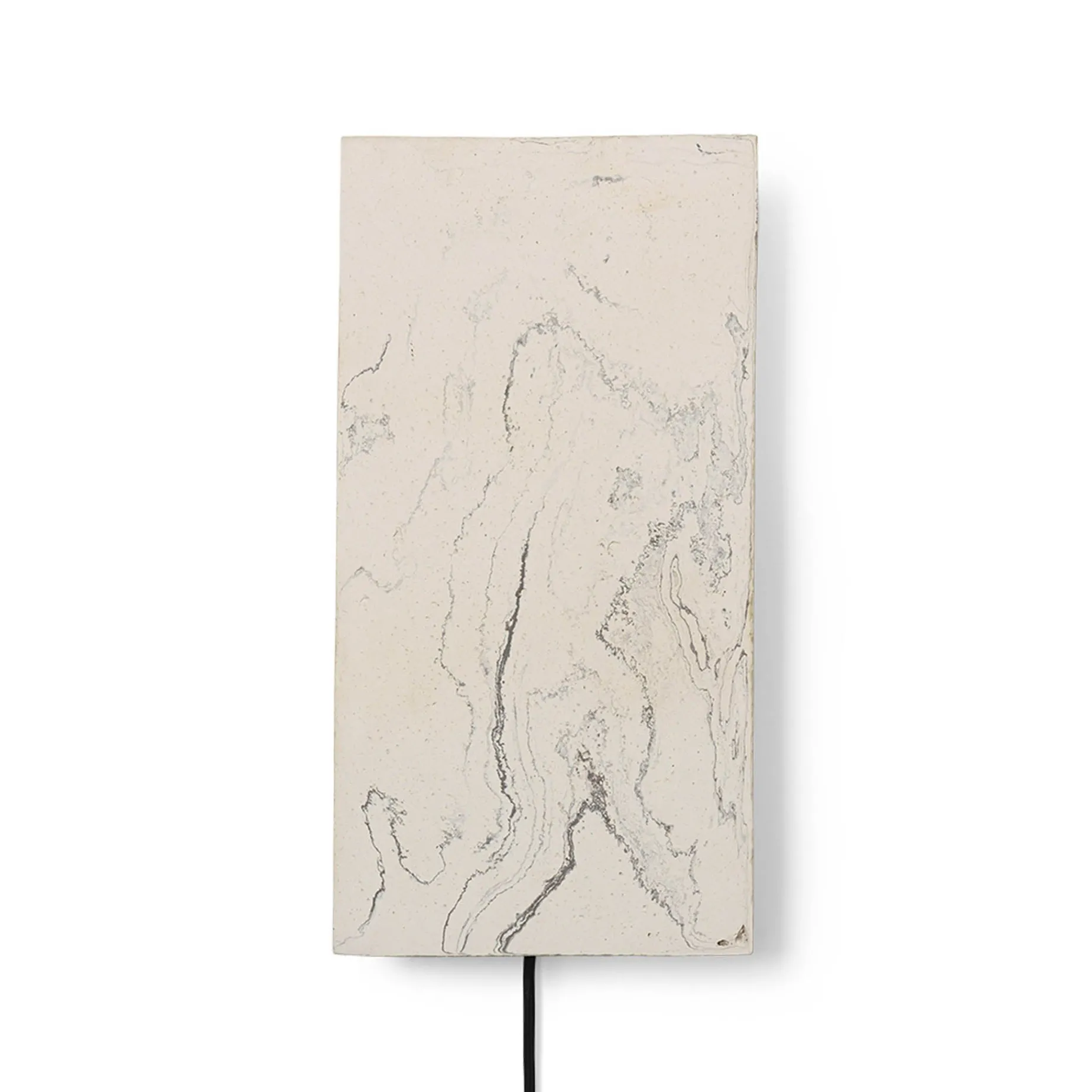 Argilla rectangular wall lamp | marble white