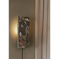 Argilla rectangular wall lamp | marble white