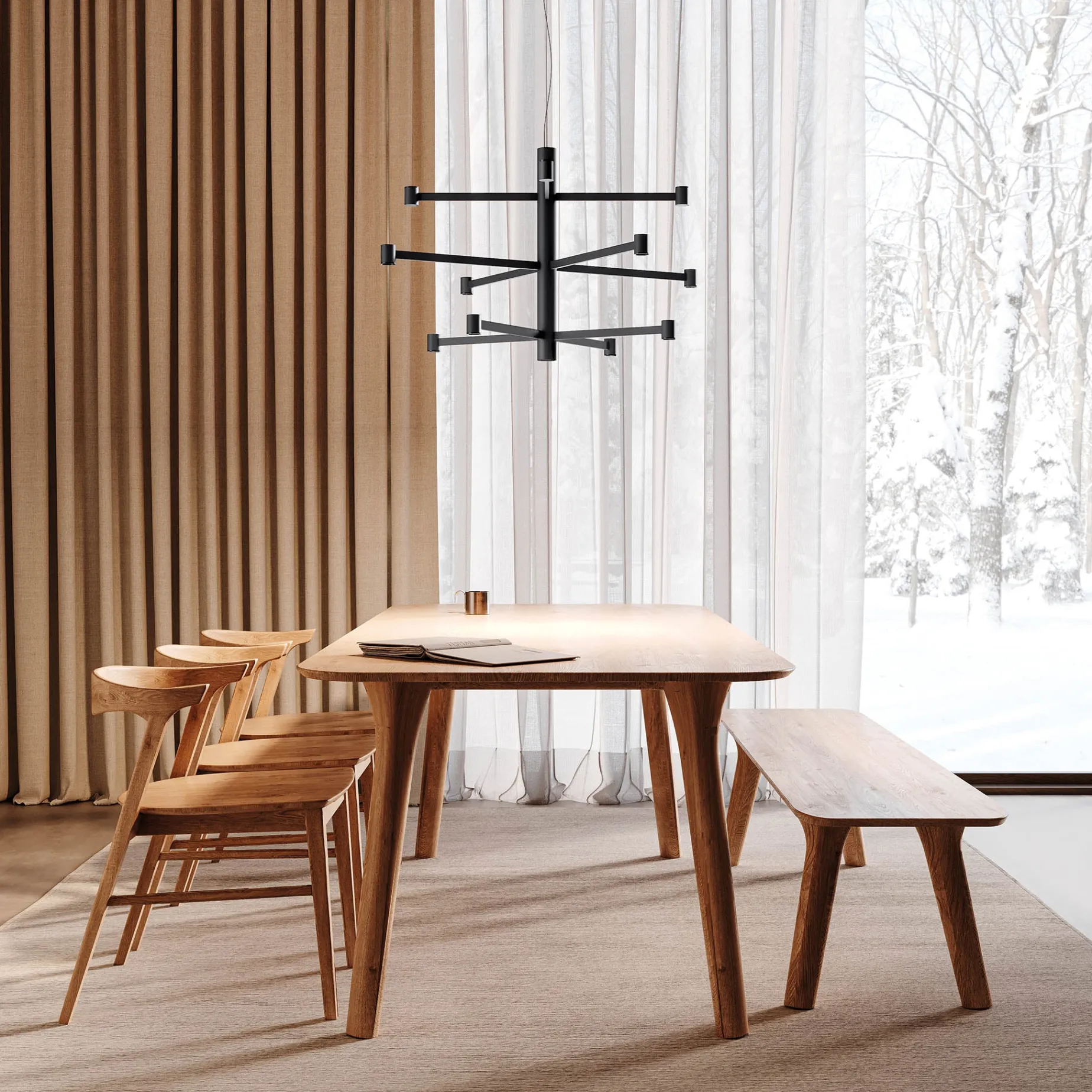 Art chandelier | black