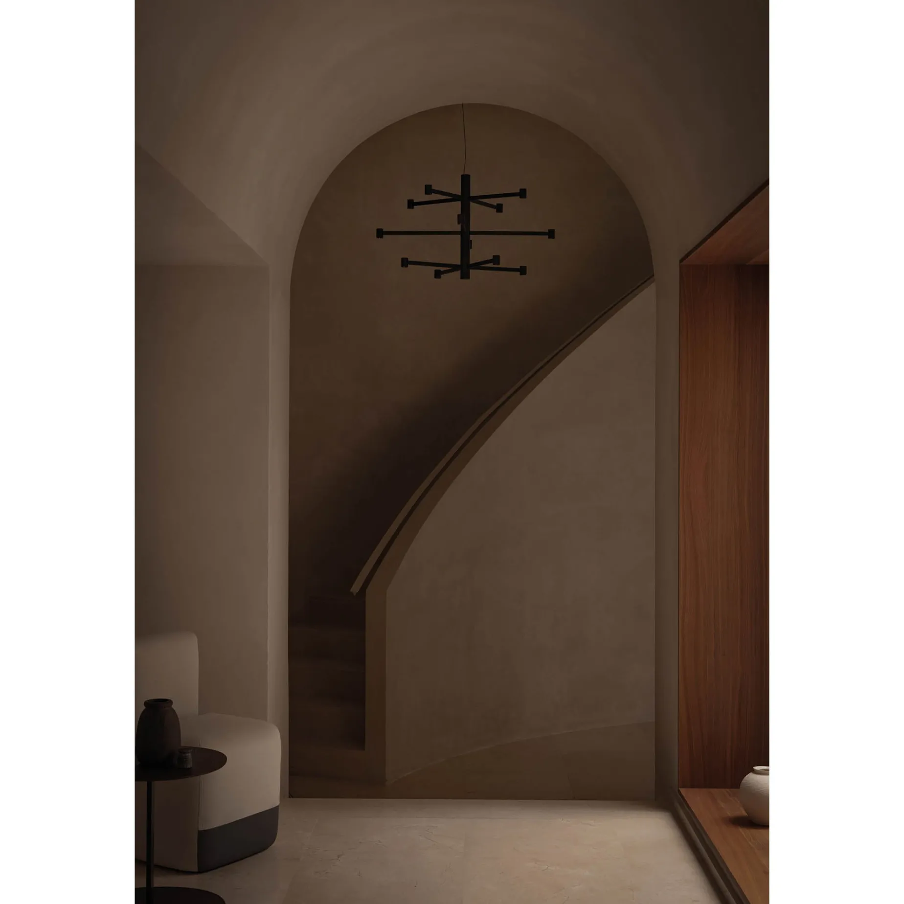 Art chandelier | white