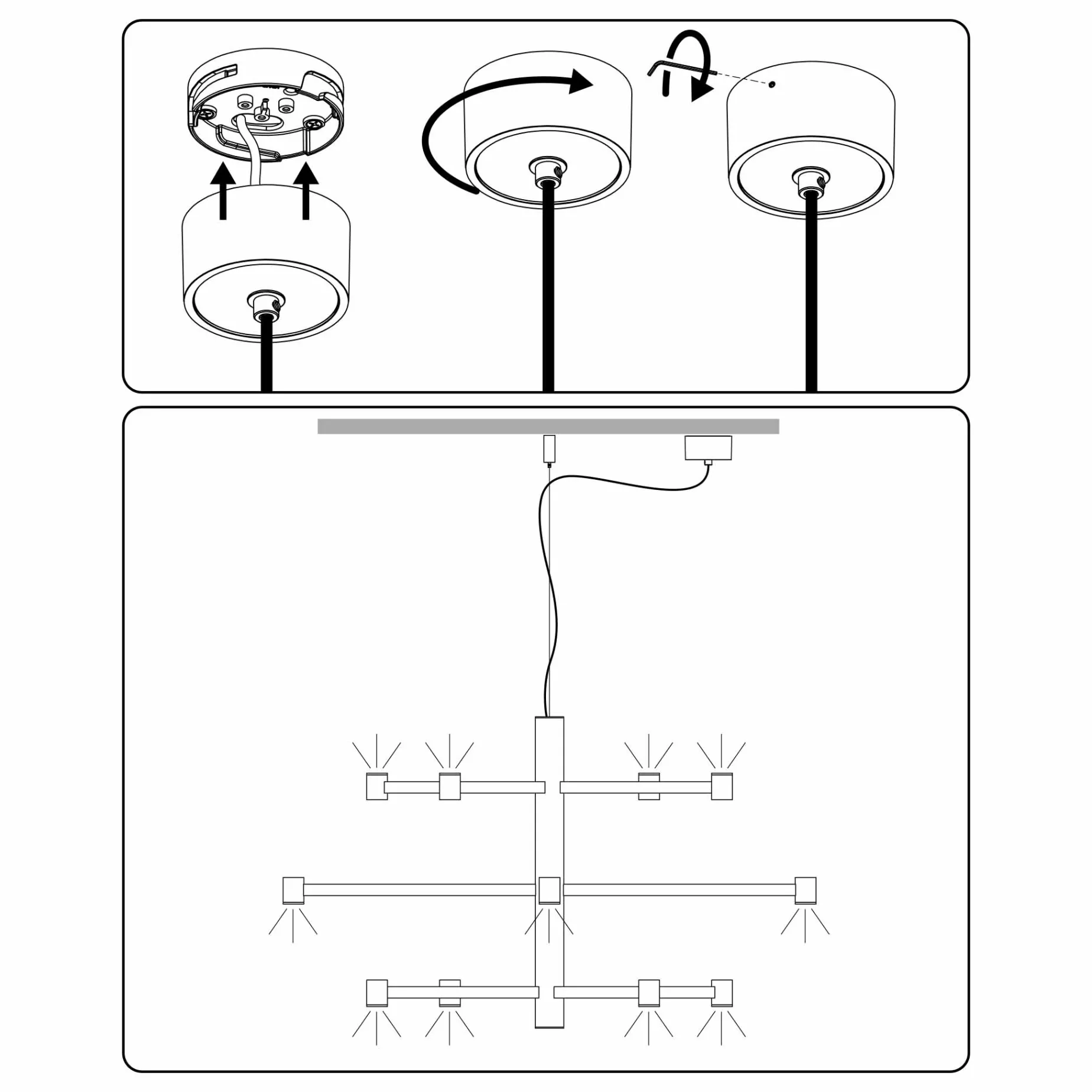 Art chandelier | white
