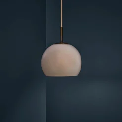 Ball 18 glass pendant | sand grey