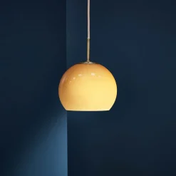 Ball 18 glass pendant | sand grey