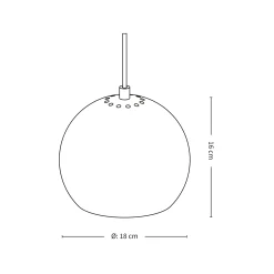 Ball 18 pendant | matt black