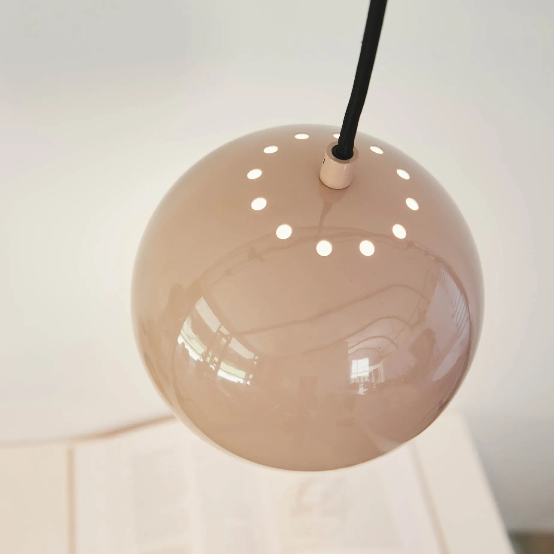 Ball 18 pendant | matt terracotta red