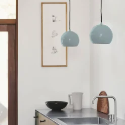 Ball 18 pendant | matt terracotta red