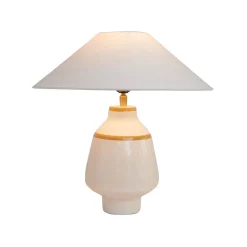 Becky table | white and mustard