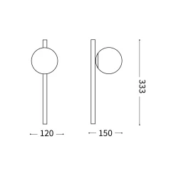 Binomio wall ø12 | black
