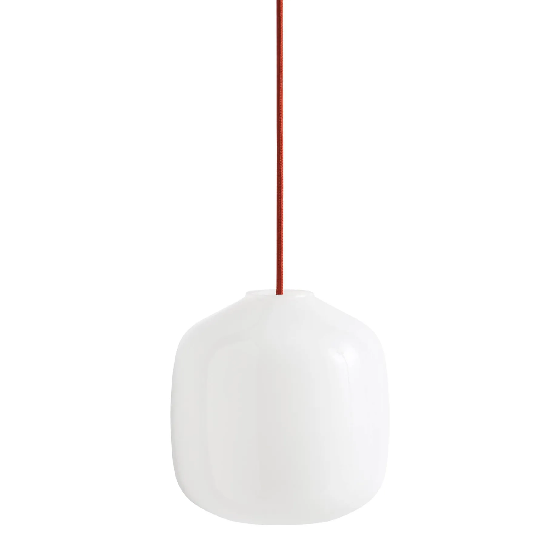 Buoy pendant lamp ⌀30 | opal white / rusty red