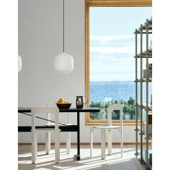 Buoy pendant lamp ⌀30 | opal white / rusty red