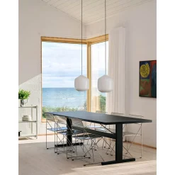 Buoy pendant lamp ⌀20 | opal white / anthracite blue