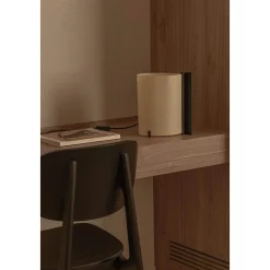 Cata table | black ash and natural papyrus