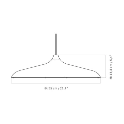 Circular pendant 55 | black
