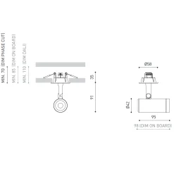 Coco ⌀4,2 recessed | black
